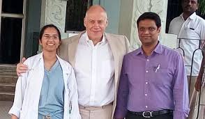 Dr. Turaga with team at orthopedic hospital in Tirupati, India 2016